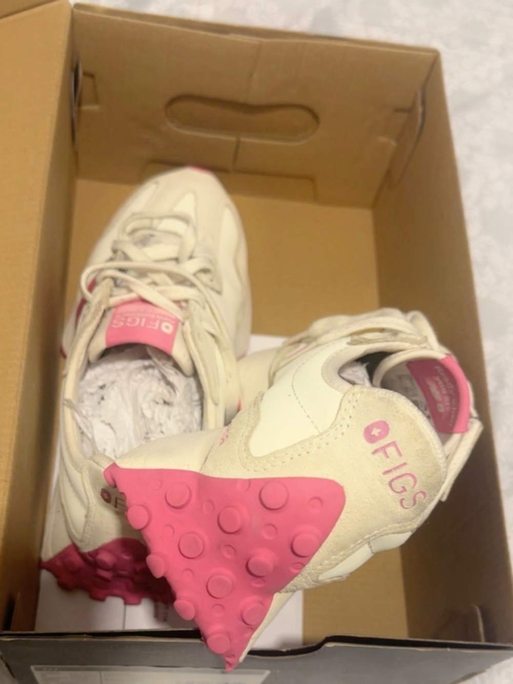 FIGS PINK 327 new balance F*ing pink shoes